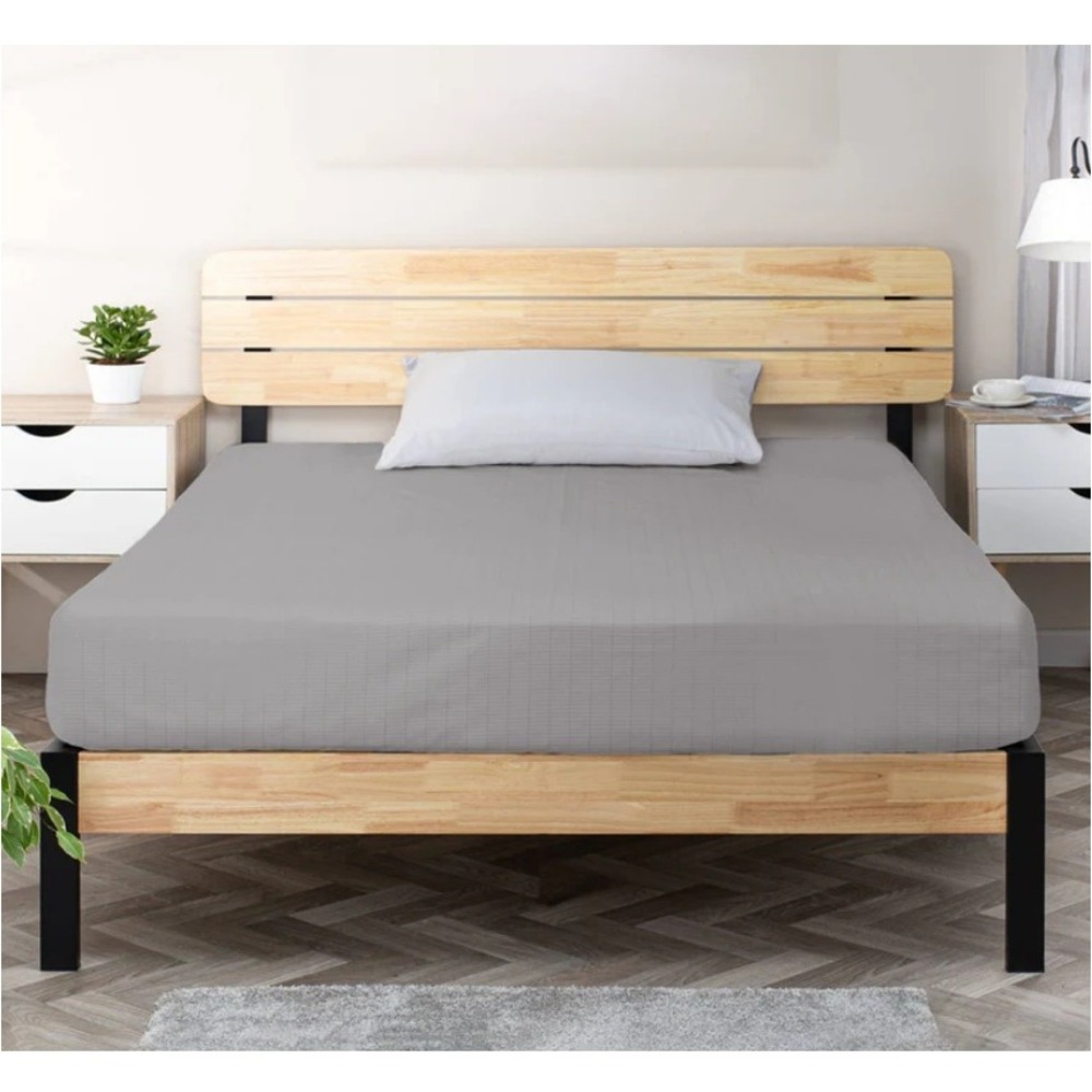 The Grounding Co Gray Grounding Bedsheet‎ Fitted with Plug in Cord 137x203cm NWT